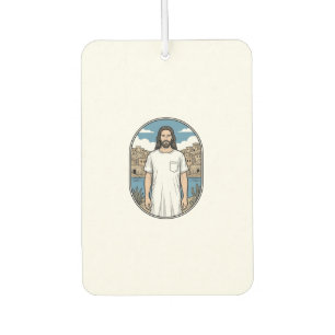 Vintage Engraving Spiritual Figure Scenic T-Shirt Car Air Freshener
