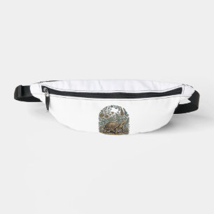 Vintage Engraving Turtle Botanical Garden Bum Bags
