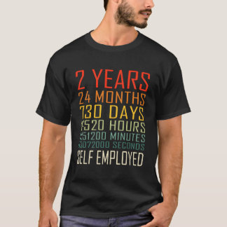 Vintage Entrepreneur 2 Year Anniversary Self Emplo T-Shirt