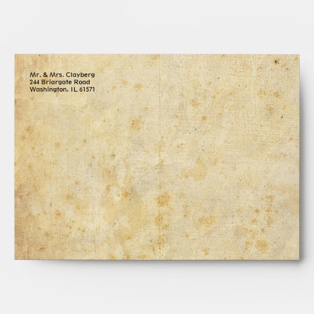 Vintage Envelope With Damask Inside (Front)