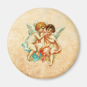 Vintage Ephemera Angel Cherubs Illustration Magnet