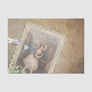 Vintage Ephemera Ballet Dancer Tissue Paper