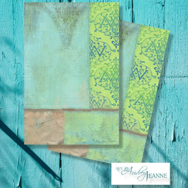 Vintage Ephemera BOHO Botanical Lemon Decoupage Tissue Paper (Creator Uploaded)