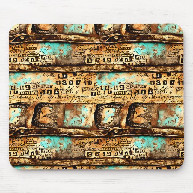 Vintage Ephemera Collage of Old Banknotes Mouse Pad (Front)