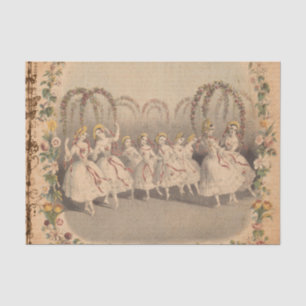 Vintage Ephemera Dancers Tissue Paper