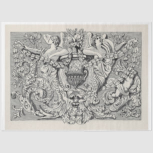 Vintage Ephemera Decoupage Antique Illustration Tissue Paper