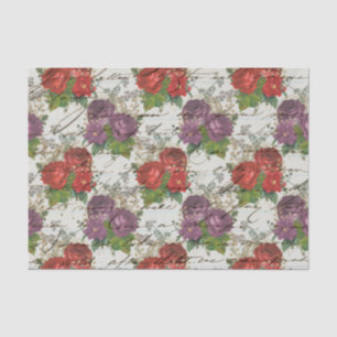 Vintage Ephemera Floral Tissue Paper