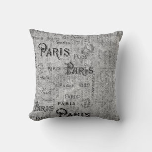 Vintage Ephemera Paris Cushion
