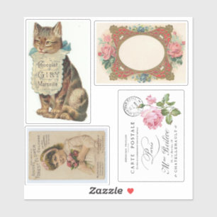 VINTAGE EPHEMERA STICKER COLLECTION