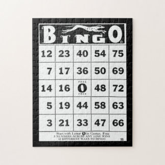 Vintage Ephemera | Vintage Bingo Card Jigsaw Puzzle