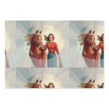 Vintage Equestrian wrapping paper set