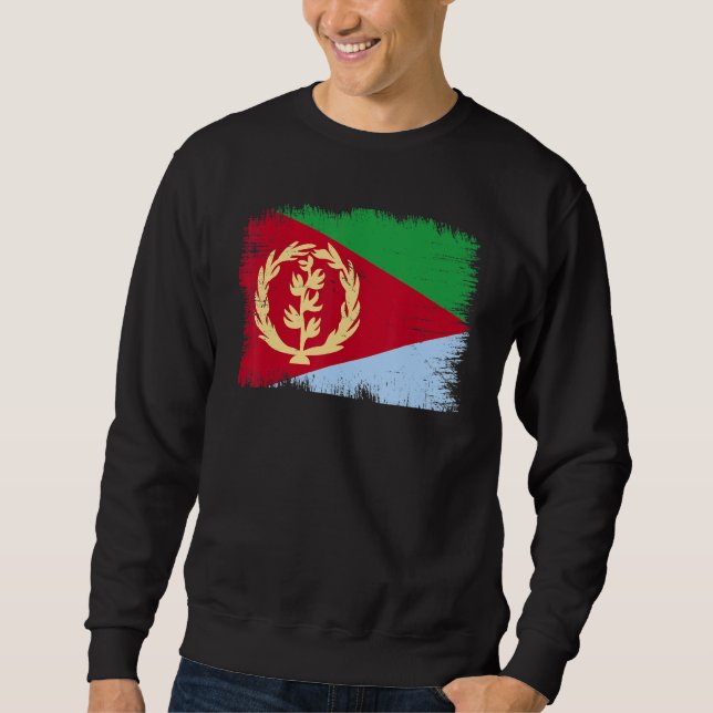 Vintage Eritrea Flag Eritrean Independence Day Sweatshirt (Front)