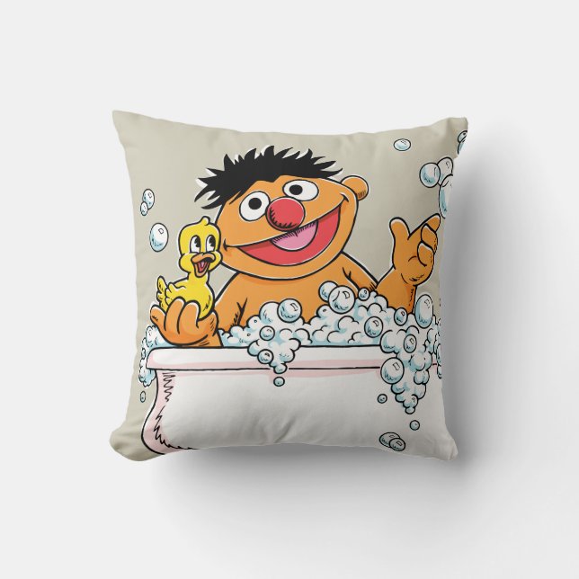 Vintage Ernie in Bathtub Cushion (Front)