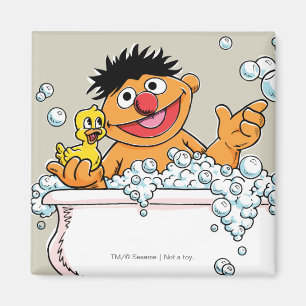 Vintage Ernie in Bathtub Magnet