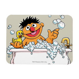 Vintage Ernie in Bathtub Magnet