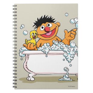 Vintage Ernie in Bathtub Notebook