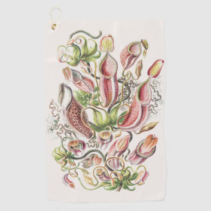 Vintage Ernst Haeckel Botanical Pitcher Plant Golf Towel
