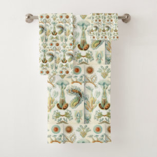 Vintage Ernst Haeckel Bryozoa Bath Towel Set