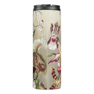 Vintage Ernst Haeckel Orchid Botanical Print Thermal Tumbler