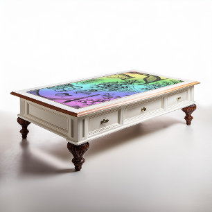 Vintage Ernst Haeckel Rainbow Coloured Poster Prin Tissue Paper