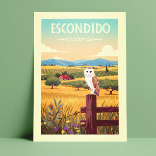 Vintage Escondido California Postcard