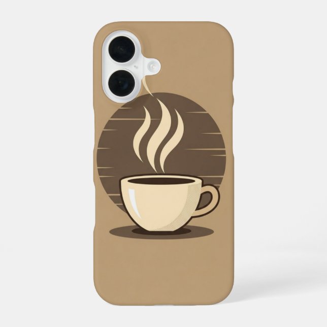 Vintage Espresso Cup iPhone 16 Case (Back)