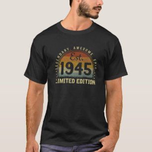 Vintage Est. 1945 Limited Edition Men Women 77Th B T-Shirt