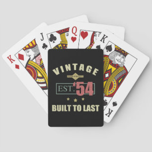 Vintage Est. 1954 70th Birthday Playing Cards