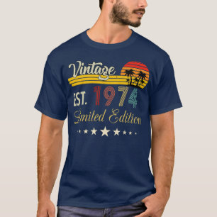 Vintage Est 1974 Limited Edition Birthday T-Shirt