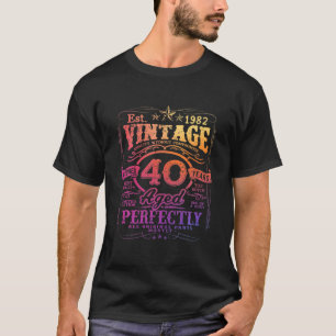 Vintage Est.1982 Birthday Matured 40 Years Aged Pe T-Shirt