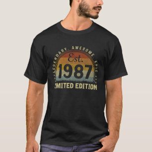 Vintage Est. 1987 Limited Edition Men Women 35Th B T-Shirt