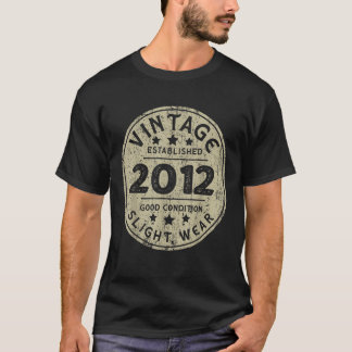 Vintage established 2012 10th Birthday Party Retro T-Shirt