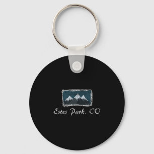 Vintage Estes Park Colorado Winter Skiing Fun Key Ring