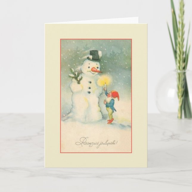 Vintage Estonian Rõmsaid Jõulupühi Christmas Card (Front)
