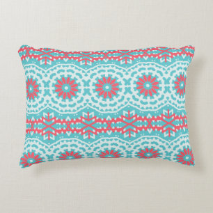 Vintage ethnic colourful bohemian pattern in brigh decorative cushion