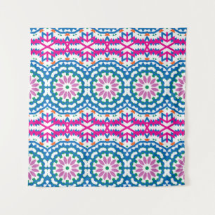 Vintage ethnic colourful bohemian pattern in brigh tapestry