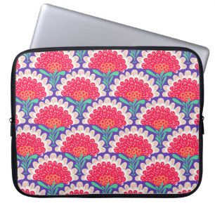 Vintage ethnic pattern with flowers. Floral design Laptop Sleeve