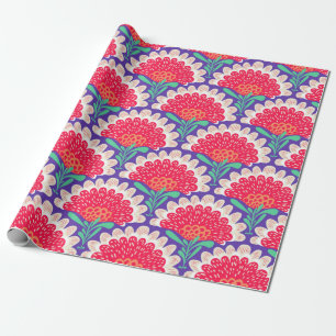 Vintage ethnic pattern with flowers. Floral design Wrapping Paper