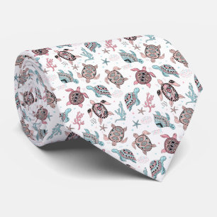 Vintage ethnic tortoise pattern  tie