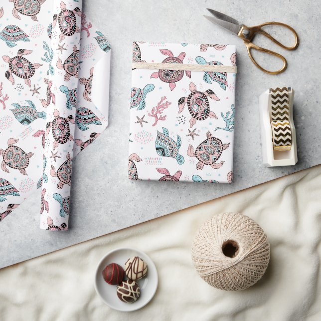 Vintage ethnic tortoise pattern  wrapping paper (Crafts)