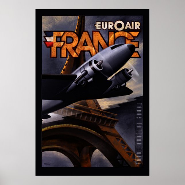 Vintage Euroair-France Posters (Front)