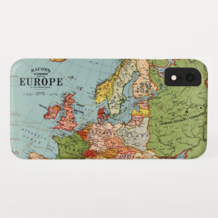 Vintage Europe 20th Century Bacon's Standard Map iPhone XR Case