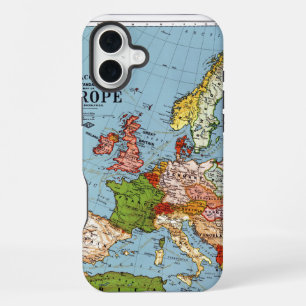 Vintage Europe 20th Century General Map iPhone 16 Plus Case