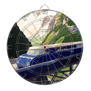 Vintage Europe Rail Travel Dartboard
