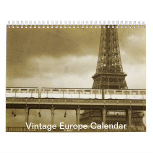 Vintage Europe scenery architecture Calendar