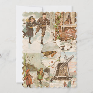 Vintage European Christmas Card