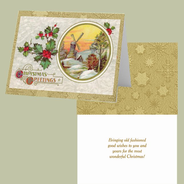 Vintage European Christmas Holiday Card (Creator Uploaded)
