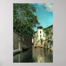 Vintage European Cityscape Painting