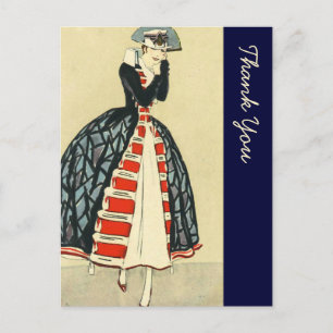 Vintage European Military Styled Fahion Postcard