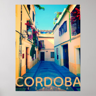Vintage European Street scene Poster